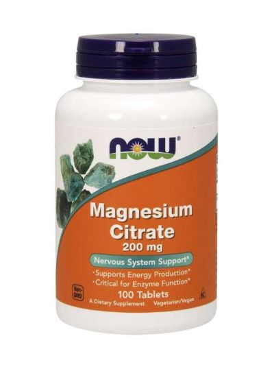 NOW FOODS MAGNESIUMCITRAT 200 MG 100 TABLETTEN