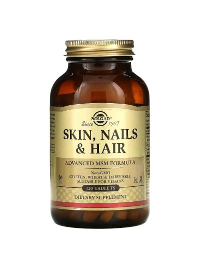 Solgar Skin, Nails & Hair, Haut, hochentwickelte MSM-Formel, 120 Tabletten