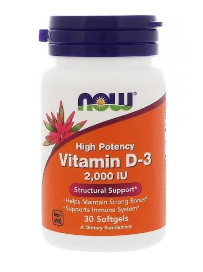 NOW FOODS HOCHWIRKSAMES VITAMIN D-3 2.000 UI 30 GELKAPS