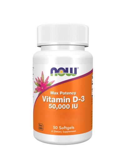 NOW Foods Vitamin D-3, DEPOT, 50.000 IU, 50 Weichkapseln