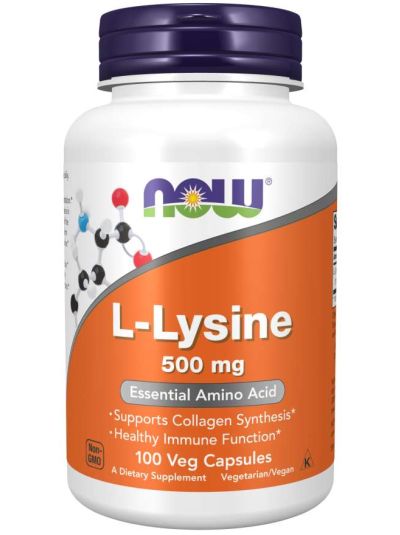 NOW FOODS L-LYSIN 500 MG, 100 VEGETABILISCHE KAPSELN