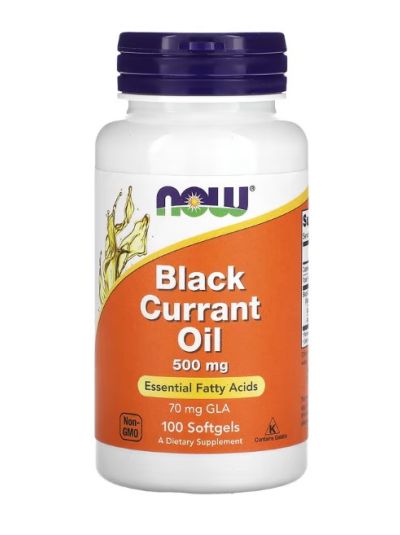 Now Foods Black Currant Oil, Schwarze-Johannisbeere-Öl, 500 mg, 100 Weichkapseln