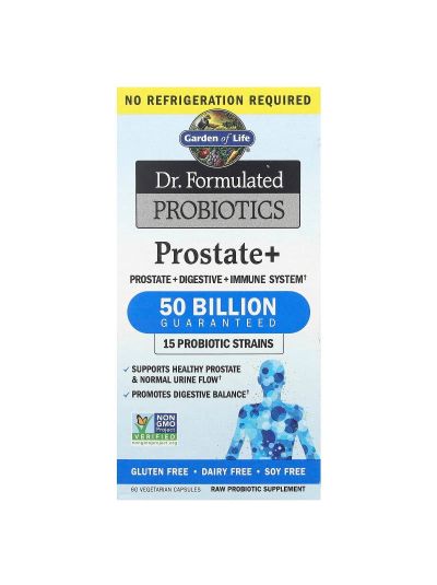 Garden of Life, Dr Formulated Probiotics, Prostate+, 60 Vegetarian Capsules