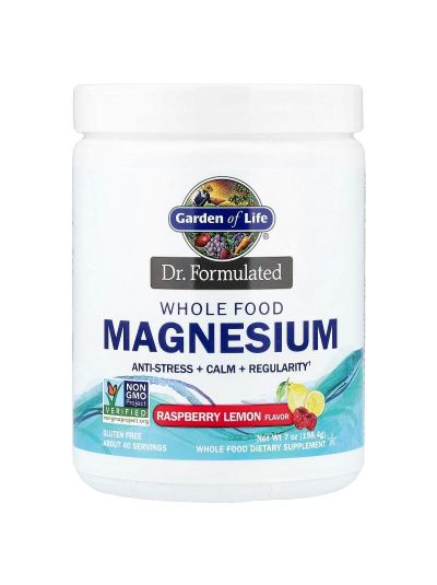 Garden of Life, Dr Formulated, Whole Food Magnesium, Raspberry Lemon, 7 oz (198.4 g)