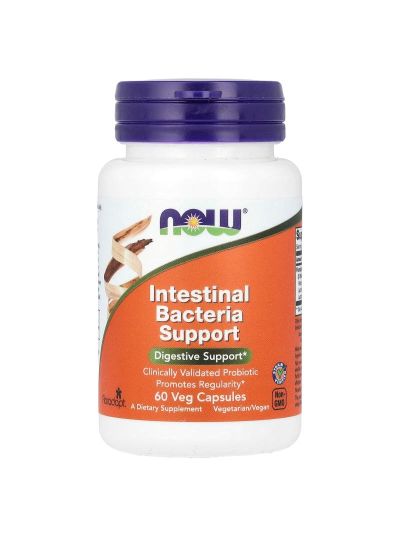 NOW Foods, Intestinal Bacteria Support, Unterstützung der Darmbakterien, 60 pflanzliche Kapseln