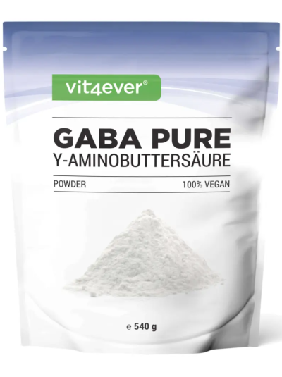 Vit4ever Gaba - 100% Gamma-Aminobuttersäure - reines Pulver - 540 g