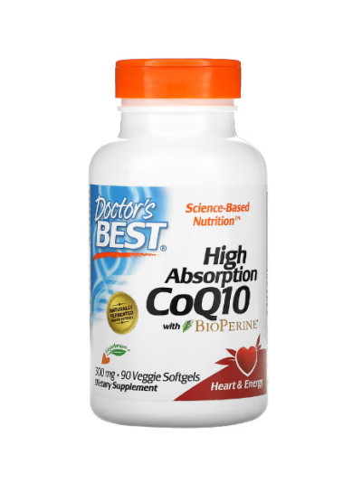 Doctor's Best High Absorption CoQ10 with BioPerine 300 mg 90 veg Kapseln