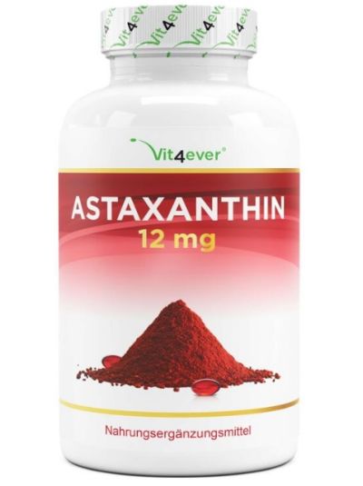 Vit4ever Astaxanthin 12 mg - 150 Softgel Kapseln - natürlicher starker Antioxidant