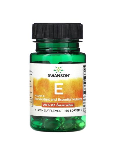 Swanson, Vitamin E, 90 mg (200 IU), 60 Softgels