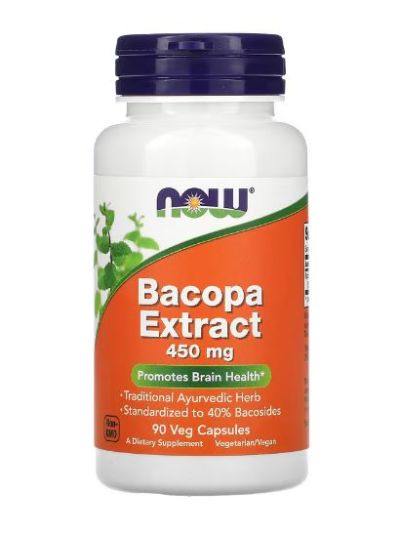 Now Foods Bacopa-Extrakt, 450 mg, 90 pflanzliche Kapseln