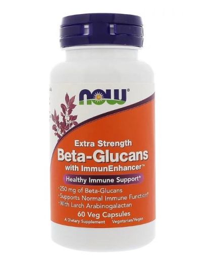NOW FOODS BETA-GLUCANS MIT IMMUNENHANCER EXTRA STÄRKE 250 MG 60 VEG CAPS