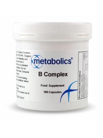 Metabolics Vitamin B complex - sehr bioverfügbar und schonend - 180 Kapseln