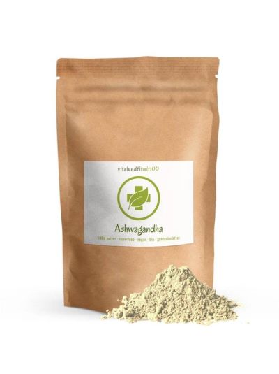 Vitalundfitmit100 Bio Ashwagandha Pulver 100 g