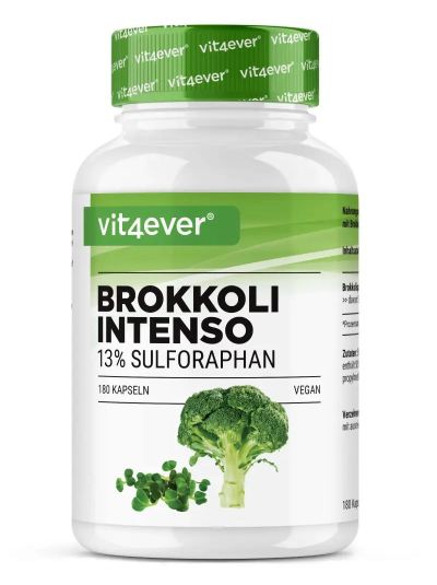 Vit4ever Brokkoli Extrakt - HOCHDOSIERT 13% Sulforaphan - 180 Kapseln