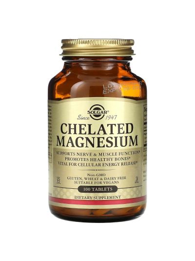 Solgar Chelatiertes Magnesium, 100 Tabletten