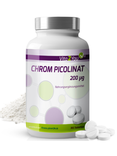 Vita2You Chrom Picolinat 200mcg - 365 Tabletten - Premium Qualität