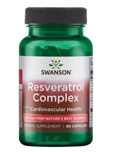 SWANSON SWANSON RESVERATROL COMPLEX 180 MG 60 CAPS