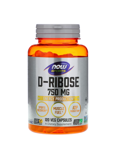 NOW Foods Sports D-Ribose 750 mg 120 vegetarische Kapseln