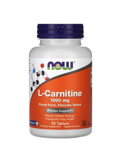 NOW Foods, L-Carnitine, 1000 mg, 50 Tablets