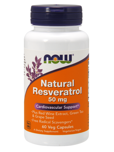 NOW FOODS NATÜRLICHES RESVERATROL 50 MG 60 VEGE KAPS