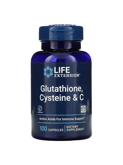 Life Extension, Glutathione, Cysteine & C, 100 Kapseln