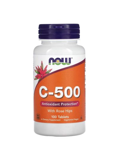 NOW Foods, C-500 with Rose Hips, 100 Tablets