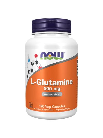 NOW Foods L-Glutamin, 500 mg, 120 vegetarische Kapseln