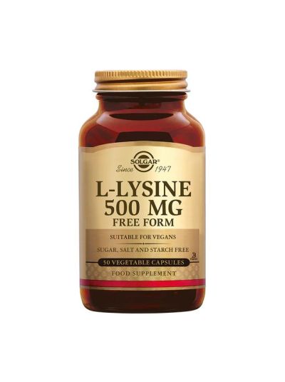 Solgar, L-Lysin, freie Form, 500 mg, 50 Kapseln