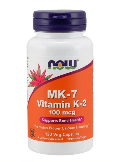 NOW FOODS MK-7 VITAMIN K-2 100 MCG 120 VEGE KAPSELN