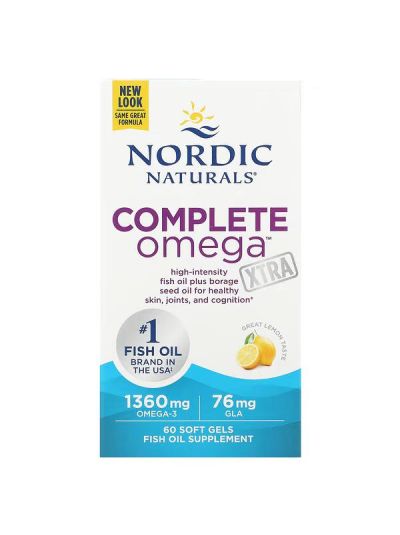 Nordic Naturals, Complete Omega Xtra, Lemon, 1,360 mg, 60 Soft Gels 