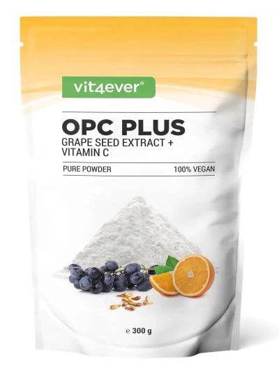Vit4ever OPC Traubenkernextrakt + Vitamin C Pulver, 300g