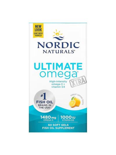 Nordic Naturals, Ultimate Omega Xtra, Lemon, 1,480 mg, 60 Soft Gels 