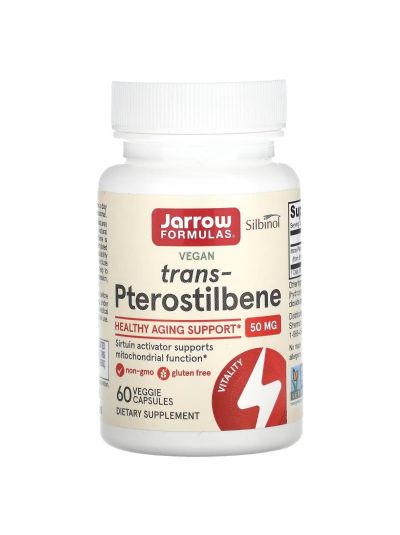 Jarrow Formulas Trans-Pterostilben 50 mg 60 vegetarische Kapseln