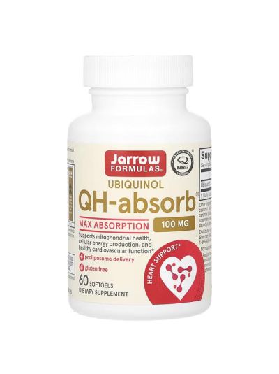Jarrow Formulas Ubiquinol, QH-Absorb, 100 mg, 60 Softgels