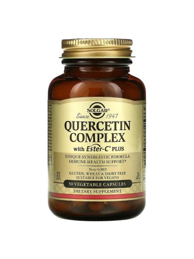 Solgar Quercetin-Komplex mit Ester-C Plus, 50 pflanzliche Kapseln