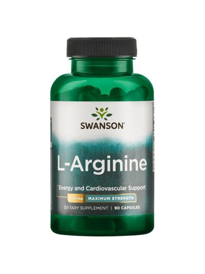 Swanson Maximum Strength L-Arginin 850 mg 90 Kapseln