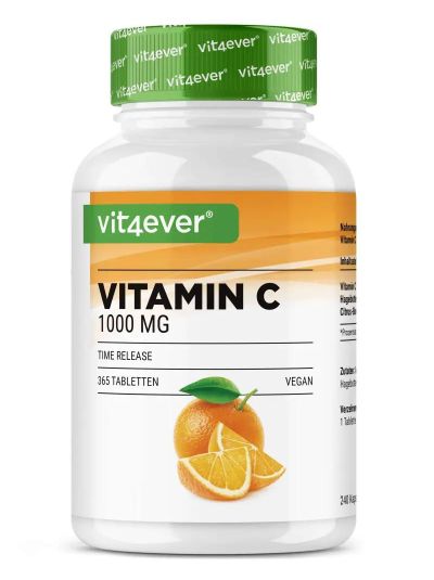 Vit4ever Vitamin C - 1000mg, 365 Tabletten - Time Release
