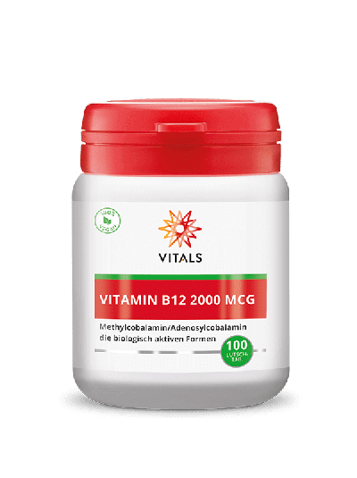 Vitals VITAMIN B12 Methylcobalamin und Adenosylcobalamin 2000 MCG 100 LUTSCHTABLETTEN