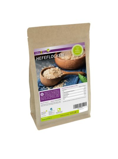 Vita2You Hefeflocken 1kg - ohne Zusätze - Proteinreich -Premium Qualität