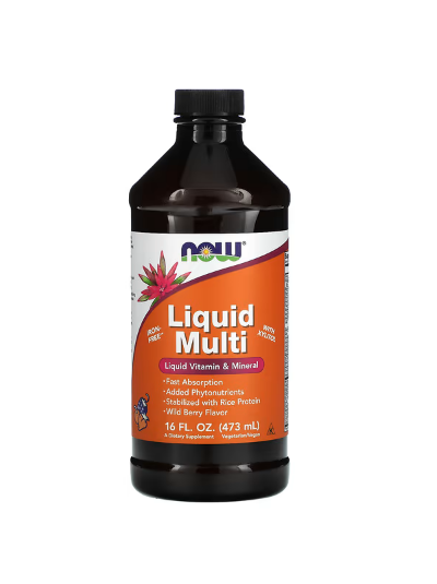 NOW Foods Liquid Multi, Wild Berry, 473 ml