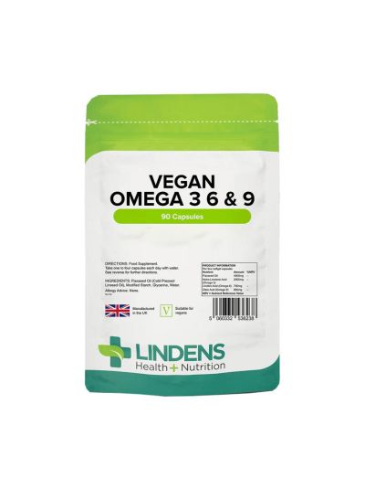 Lindens Vegan Omega 3 6 & 9 1000 mg (90 capsules)