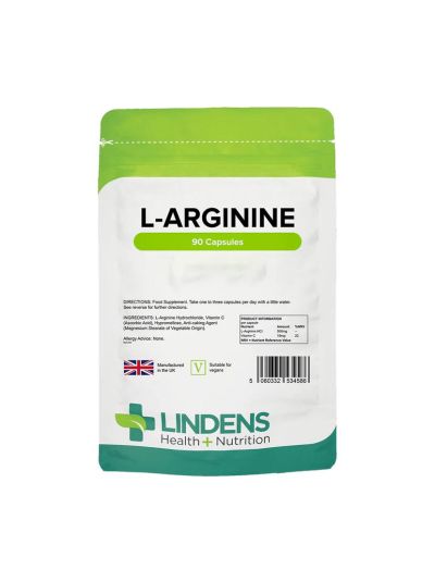 Lindens L-Arginine 500 mg capsules (90 capsules) 