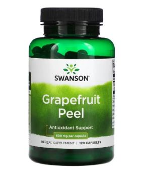 Swanson, Grapefruitschale, 600 mg, 120 Kapseln