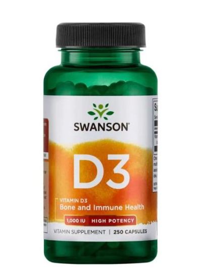 SWANSON VITAMIN D-3 HOHE DOSIS 1.000 IU 250 KAPSELN