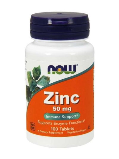 NOW FOODS ZINK 50 MG 100 TABLETTEN