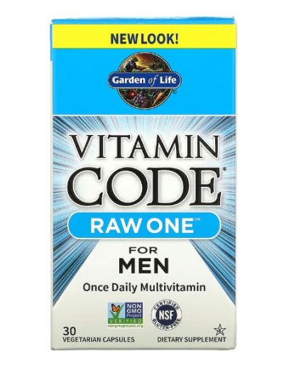 Garden of Life Raw One For Men Once Daily Multivitamin, 30 vegetarische Kapseln