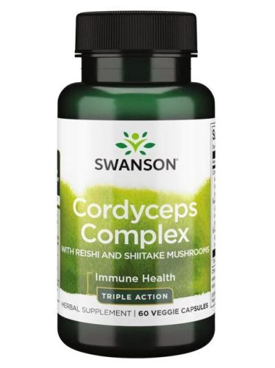 Swanson Cordyceps-Komplex mit Reishi und Shiitake-Pilzen 60 Kapseln