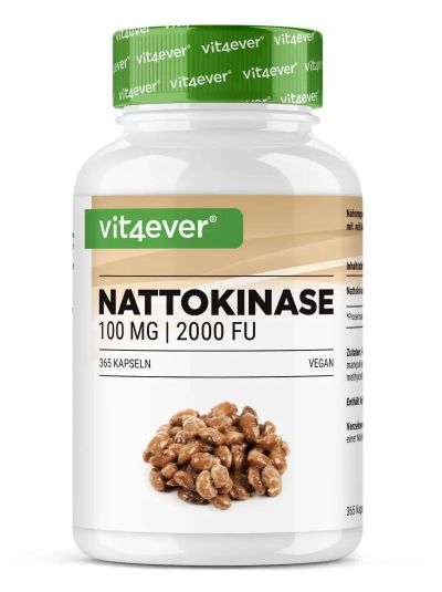 Vit4ever Nattokinase - 2000 FU - 365 Kapseln mit je 100 mg 