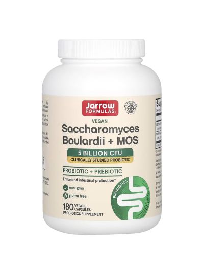 JARROW FORMULAS SACCHAROMYCES BOULARDII + MOS 180 VEGGIEKAPSELN