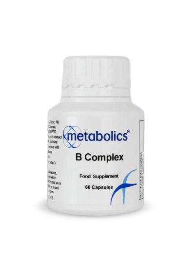 Metabolics Vitamin B complex - sehr bioverfügbar und schonend - 60 Kapseln